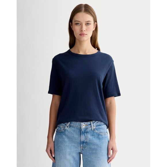 Everlane Tops - Everlane Navy Air Tee Lightweight Cotton Oversized Short Sleeve S NWT
